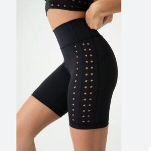 GIGI C SPORT Hailey High Rise Bike Short, Black. Size S. Like New!